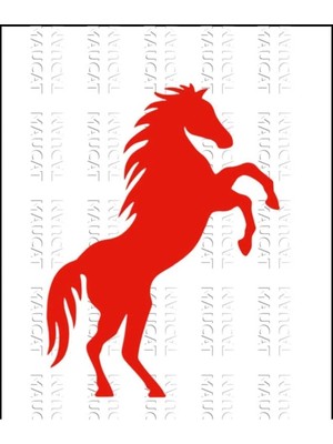 Şaha Kalkmış At Sticker Araç Araba Duvar