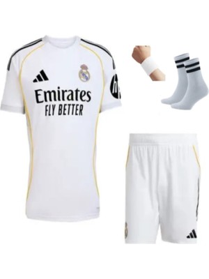 Real Madrid Arda Güler  25/26 Sezon Çocuk Forma Takımı 4 Parça Forma Şort Çorap Bileklik Hediye