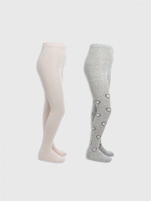Lcw Kids Gri Kız Çocuk Külotlu Çorap 2'li