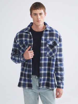 Lc Waikiki Yeni Sezon Rahat Kalıp Uzun Kollu Ekose Erkek Gömlek Ceket