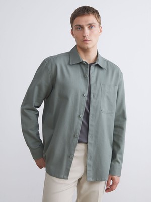 Lc Waikiki Yeni Sezon Regular Fit Uzun Kollu Gabardin Erkek Gömlek Ceket