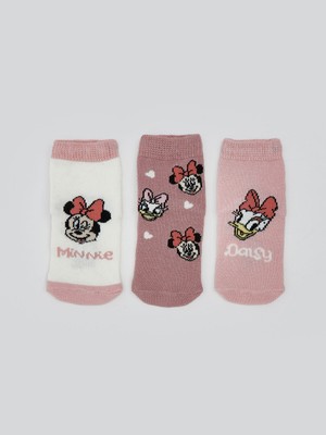 Lc Waikiki Yeni Sezon Minnie Mouse Baskılı Kız Bebek Soket Çorap 3'lü