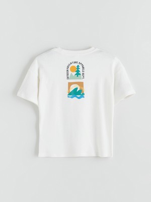 Lc Waikiki Yeni Sezon Bisiklet Yaka Baskılı Erkek Çocuk Tişört