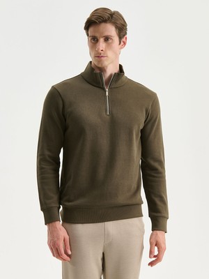Lc Waikiki Yeni Sezon Fermuarlı Dik Yaka Uzun Kollu Erkek Sweatshirt