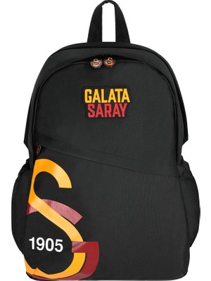 Galatasaray Logo Detaylı Siyah Sırt Çantası Kullanıma Uygun Yüksek Kapasite Türkiye Menşeli
