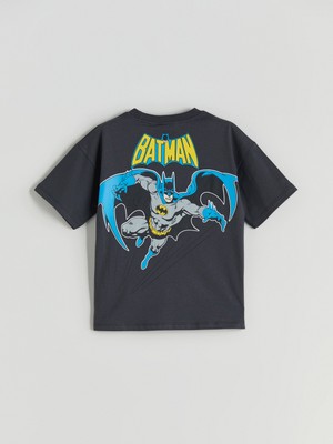 Lc Waikiki Yeni Sezon Bisiklet Yaka Batman Baskılı Erkek Çocuk Tişört