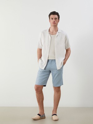 Lc Waikiki Yeni Sezon Standart Kalıp Keten Görünümlü Erkek Şort