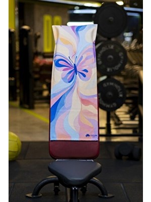 Pamuklu Yeni Nesil Fitness Spor Havlusu - Dijital Baskılı - Hızlı Kuruyan Mikrofiber | Kelebek