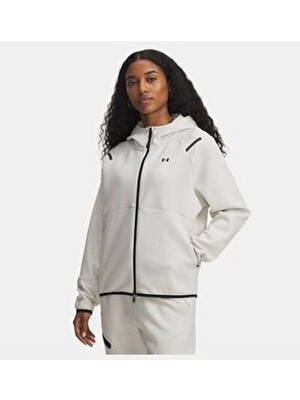 Under Armour Kadın Tam Fermuarlı Fleece Sweatshirt Elastan Orta Boy Kapüşonlu Sportswear XS