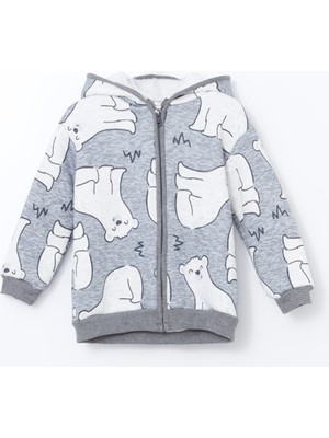 Lc Waikiki Yeni Sezon Kapüşonlu Baskılı Erkek Bebek Hırka