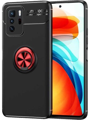 Xiaomi Poco X3 Gt Kılıf N7TH Ravel Silikon Kapak-Siyah-Kırmızı