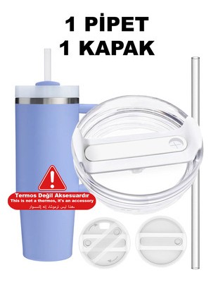 Quencher 40 Oz 1.18 Lt Uyumlu Pipetli Termos Kapak - Kapak Quencher Lid