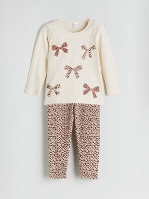 Lc Waikiki Yeni Sezon Kız Bebek Tişört ve Tayt 2'li