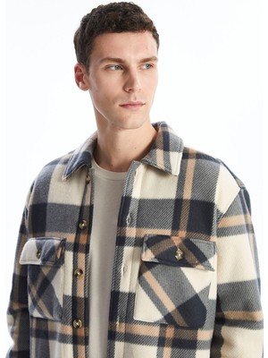 Lc Waikiki Yeni Sezon Rahat Kalıp Uzun Kollu Ekose Erkek Gömlek Ceket