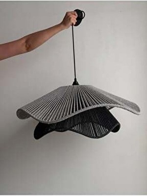 Rustik Tarz Bohem Avize Makrome Avize Salon Avize Yatak Odası Avize Rattan Avize