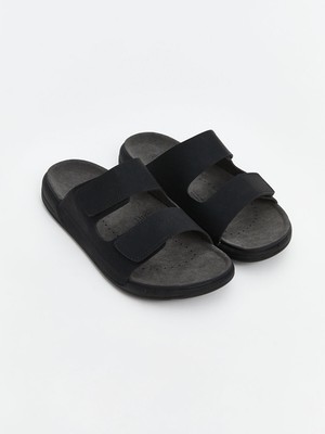 Lc Waikiki Yeni Sezon Süet Görünümlü Cırt Cırtlı Erkek Terlik