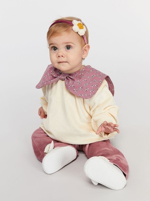 Lc Waikiki Yeni Sezon Bisiklet Yaka Kız Bebek Sweatshirt ve Tayt 2'li