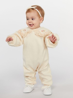 Lc Waikiki Yeni Sezon Bisiklet Yaka Çiçekli Kız Bebek Tulum