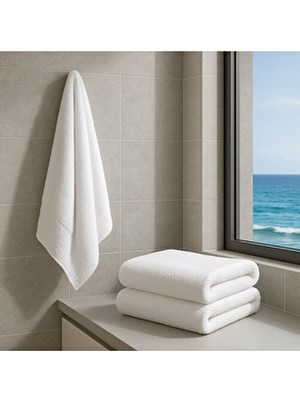 Beyaz Havlu El Yüz Havlusu Otel Havlusu Spor Havlusu 50X90 200-220 gr 3 Adet