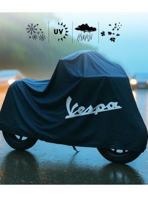 Vespa Sprint 150 Motor Branda Siyah Su Geçirmez Motosiklet Brandası