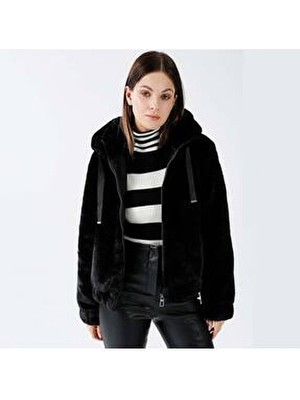 Vida Kadın Siyah Polar Ceket (15260047-B)