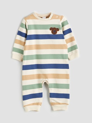 Lc Waikiki Yeni Sezon Bisiklet Yaka Nakışlı Erkek Bebek Tulum