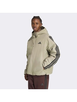 Adidas Sportswear JM4041 Essentials CLIMAWARM 3-Stripes Yalıtımlı Kapüşonlu Mont