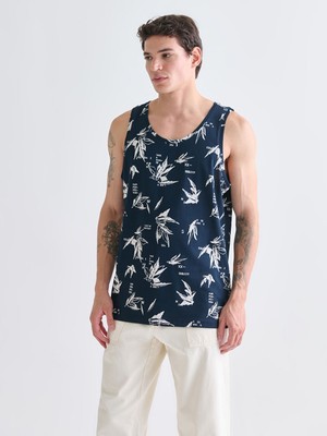 Lc Waikiki Yeni Sezon Bisiklet Yaka Baskılı Erkek Kolsuz Tişört