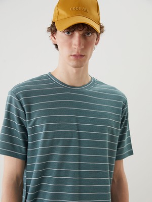 Lc Waikiki Yeni Sezon Bisiklet Yaka Çizgili Erkek Tişört