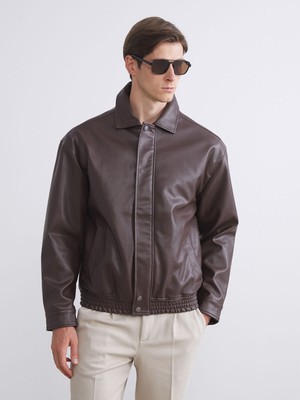 Lc Waikiki Yeni Sezon Deri Görünümlü Erkek Mont