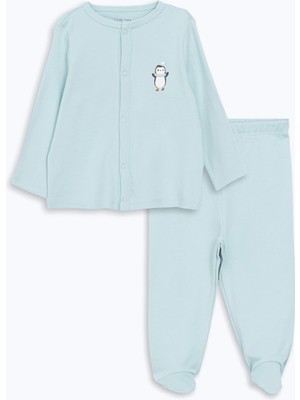 Lc Waikiki Yeni Sezon Bisiklet Yaka Erkek Bebek Hırka ve Pantolon 2'li