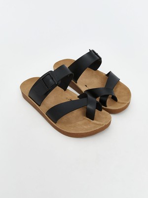 Lc Waikiki Yeni Sezon Süet Görünümlü Çapraz Bantlı Erkek Terlik