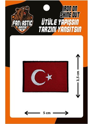 Fantastic A50-178 Kadın Ütü ile Yapışan Dokuma Arma %100 Polyester Kırmızı Desenli 1 Parça