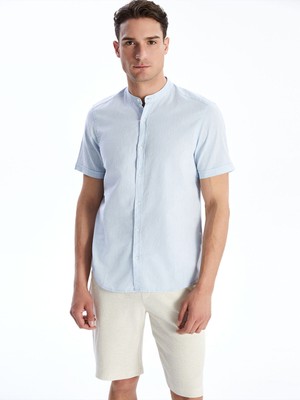 Lc Waikiki Yeni Sezon Regular Fit Kısa Kollu Keten Karışımlı Erkek Gömlek