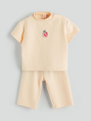 Lc Waikiki Yeni Sezon Kız Bebek Tişört ve Pantolon 2'li