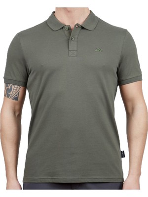 Erkek Polo Yaka Tişört - Pamuklu Spor Tişört - Stratus - Haki (600303)