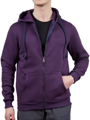 Alpinist Covert Tam Fermuarlı Erkek Sweatshirt Mürdüm (600501)