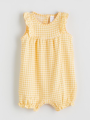 Lc Waikiki Yeni Sezon Bisiklet Yaka Kız Bebek Krinkle Tulum