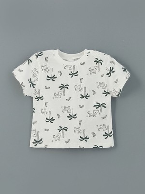 Lc Waikiki Yeni Sezon Bisiklet Yaka Baskılı Erkek Bebek Tişört