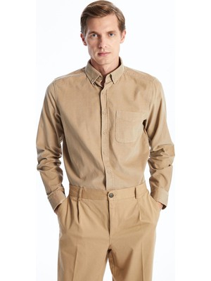 Lc Waikiki Yeni Sezon Regular Fit Uzun Kollu Kadife Erkek Gömlek