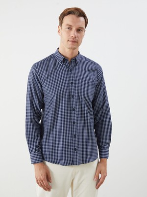 Lc Waikiki Yeni Sezon Regular Fit Uzun Kollu Ekose Gabardin Erkek Gömlek