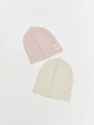 Lc Waikiki Yeni Sezon Çiçek Nakışlı Kız Bebek Bere 2'li