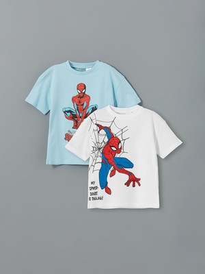 Lc Waikiki Yeni Sezon Spider-Man Baskılı Erkek Çocuk Tişört 2'li