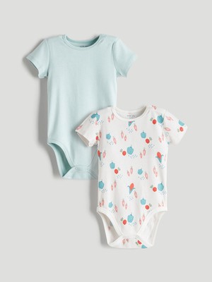 Lc Waikiki Yeni Sezon Baskılı Erkek Bebek Çıtçıtlı Body 2'li