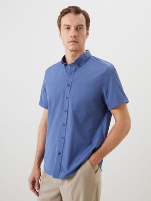 Lc Waikiki Yeni Sezon Regular Fit Kısa Kollu Ekose Oxford Erkek Gömlek