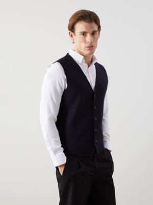 Lc Waikiki Yeni Sezon Standart Kalıp V Yaka Erkek Triko Yelek