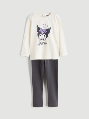 Lc Waikiki Yeni Sezon Kuromi Lisanslı Kız Bebek Sweatshirt ve Tayt