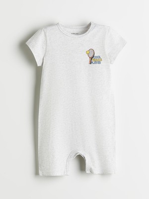 Lc Waikiki Yeni Sezon Bisiklet Yaka Baskılı Erkek Bebek Tulum