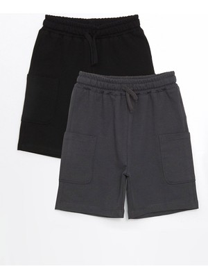 Lc Waikiki Yeni Sezon Beli Lastikli Erkek Çocuk Şort 2'li