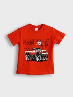 Lc Waikiki Yeni Sezon Los Angeles Baskılı Penye Erkek Çocuk Tişört